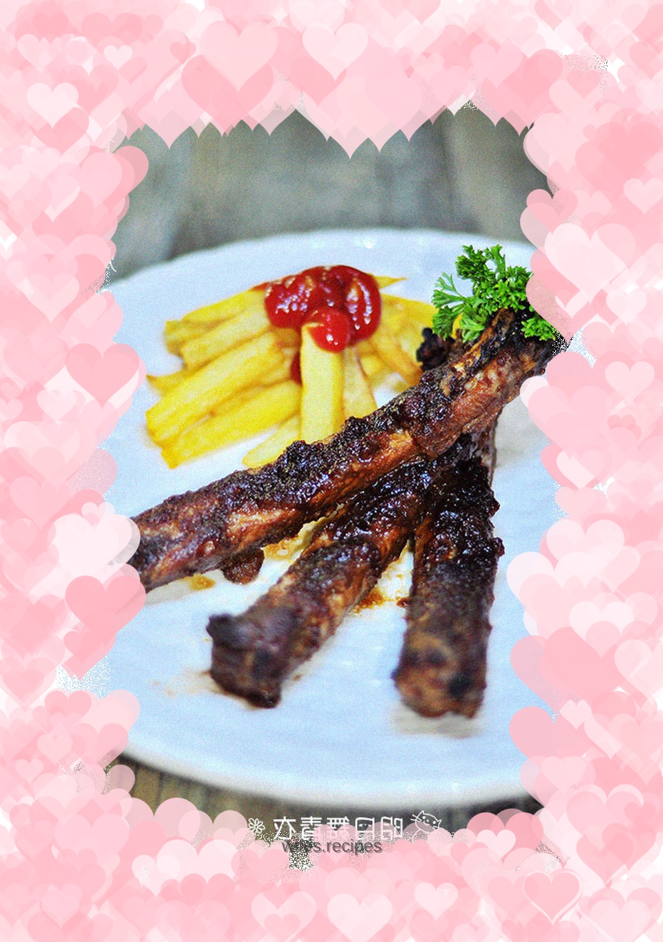 Grilled Ribs with Fruity Honey Sauce