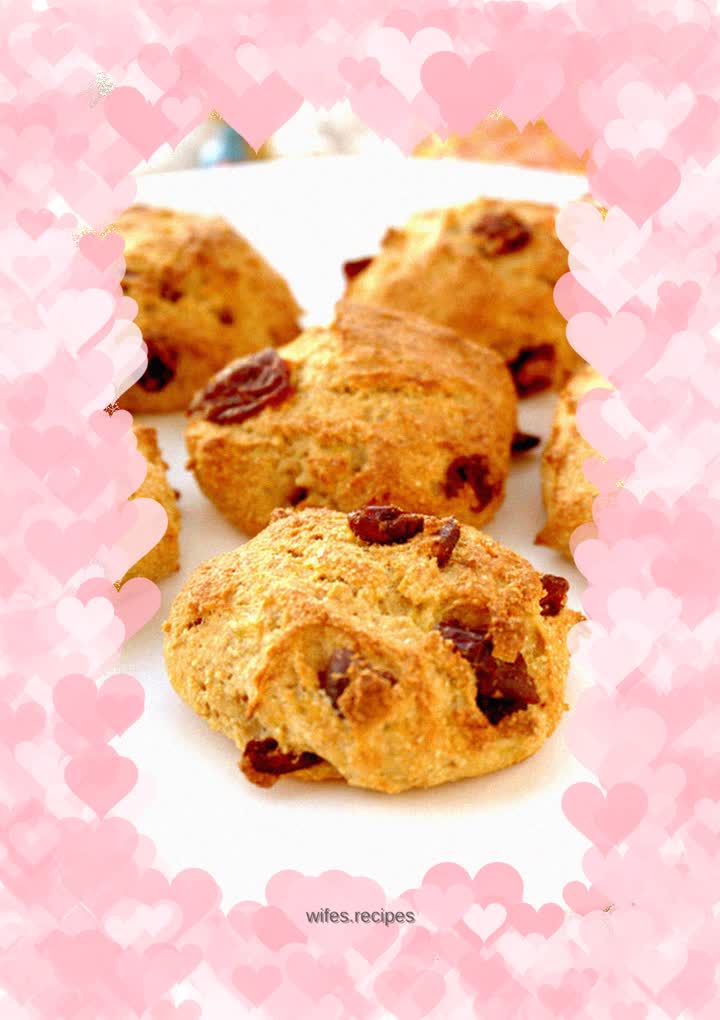 【UK】Whole wheat sugar-free olive oil banana scones