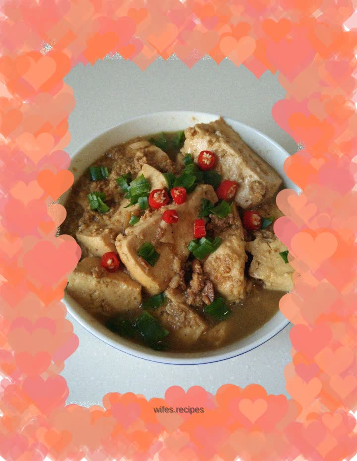 Minced Pork, Egg Sauce and Tofu