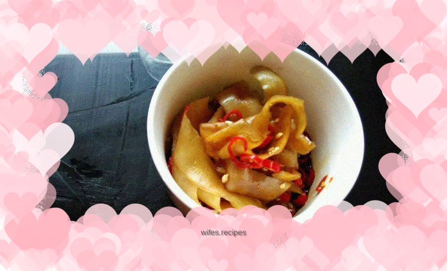 Crispy radish skin with soy sauce