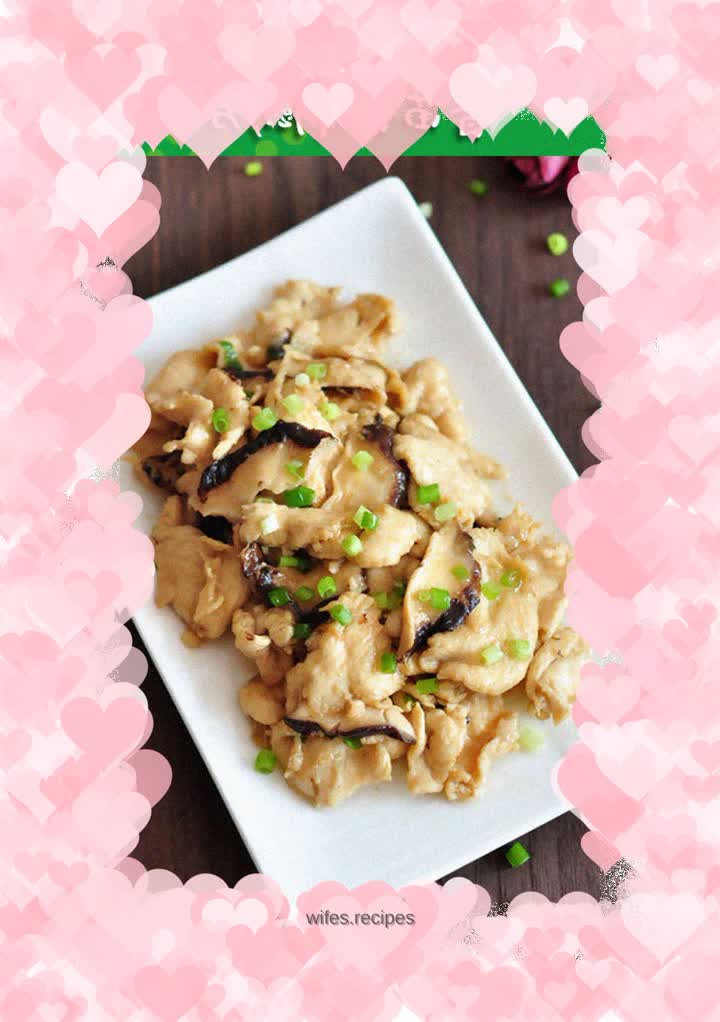 Mushroom and chicken slices