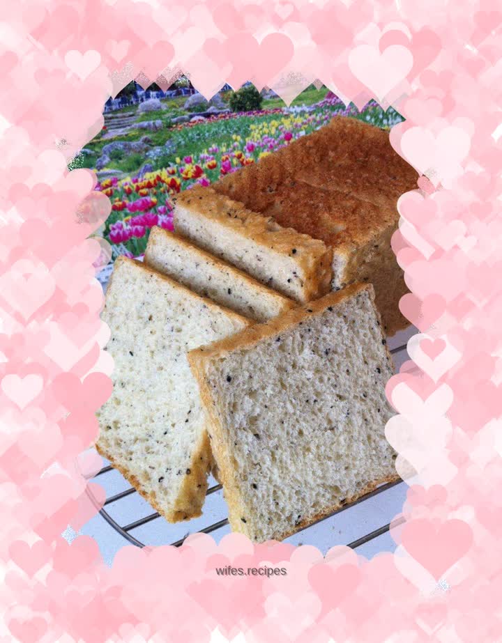 Milk egg black sesame toast