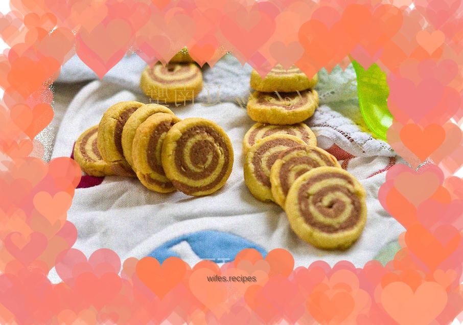 Two-color spiral cookies