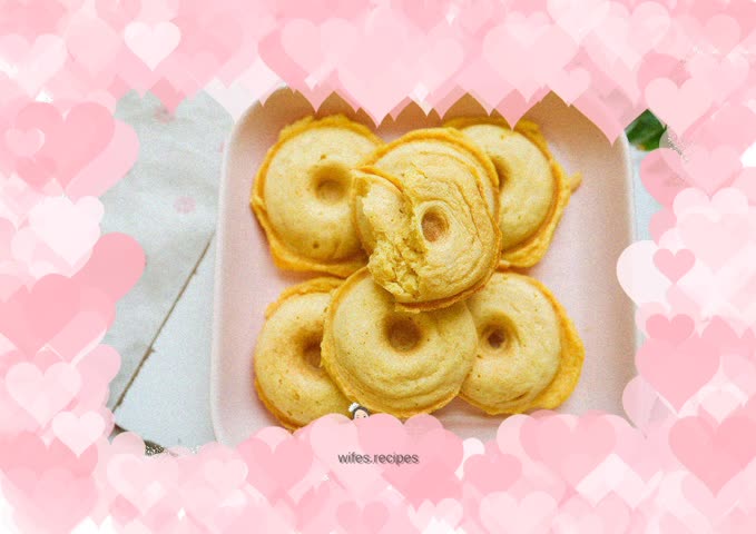 Meat floss and tofu donut muffins over 9 months old