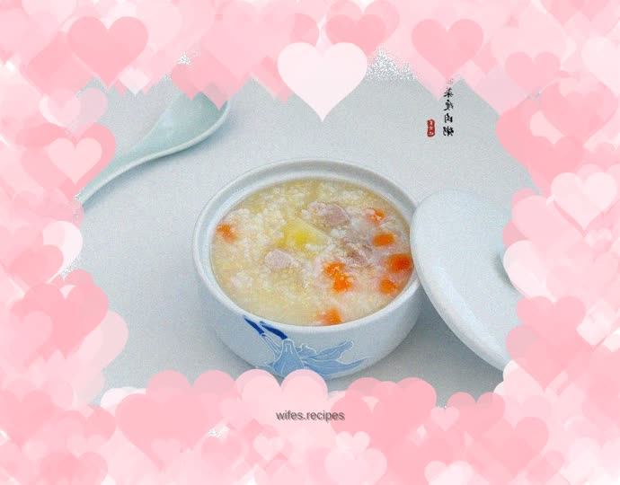 Vegetable and lean meat porridge
