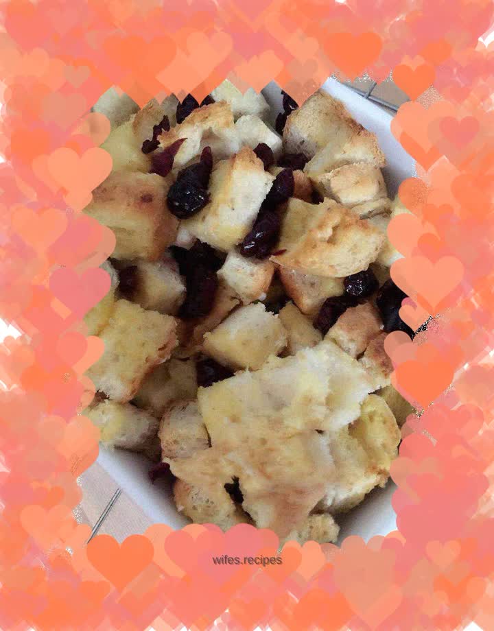 Toast and egg pudding
