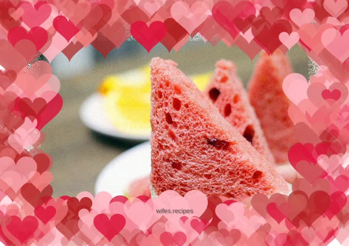 Watermelon toast on a hot summer day