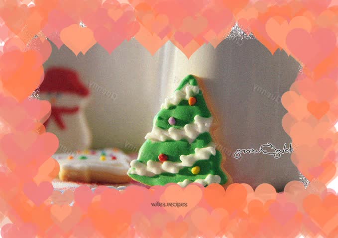 【Christmas tree frosted cookies】