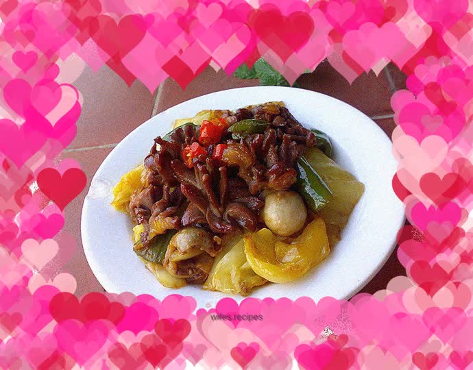 Stir-fried chicken with pickled cabbage