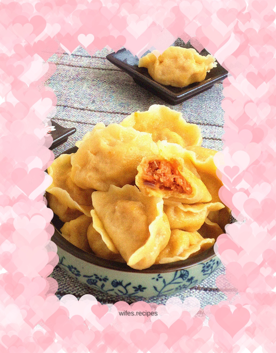 Pumpkin, carrot and pork dumplings