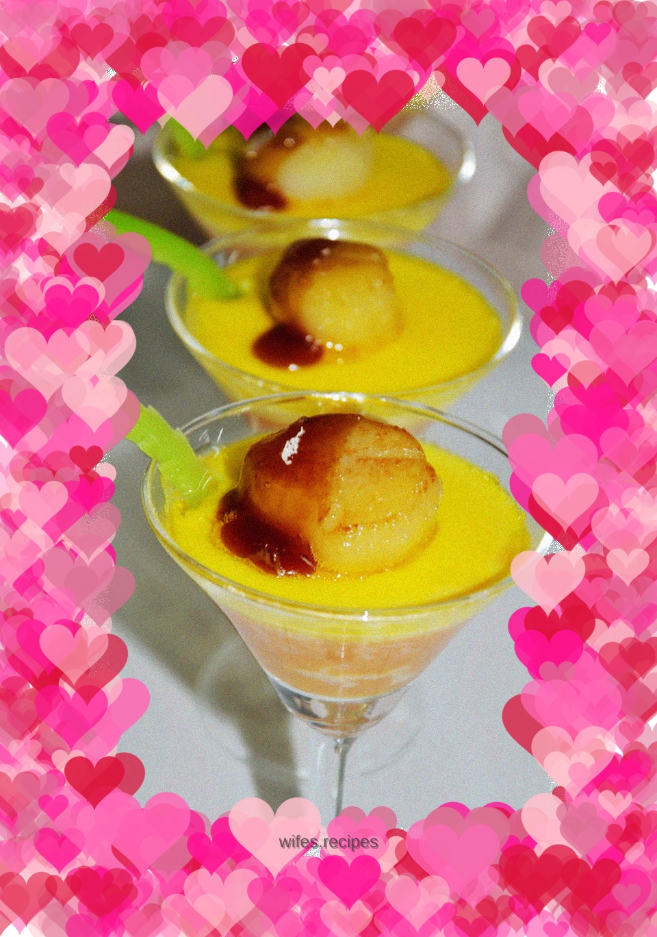 Scallops with milk and eggs