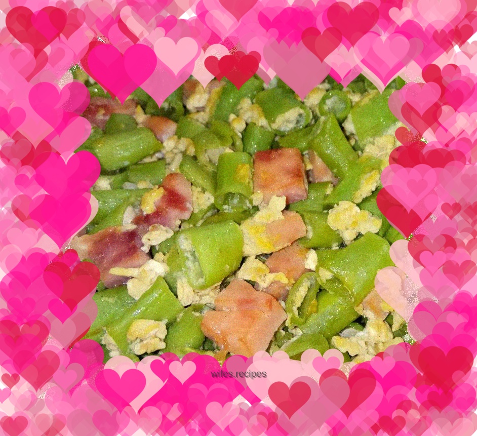 Beans, eggs, ham and chips