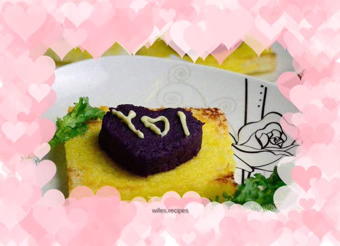 Coconut Purple Sweet Potato Crispy Bread