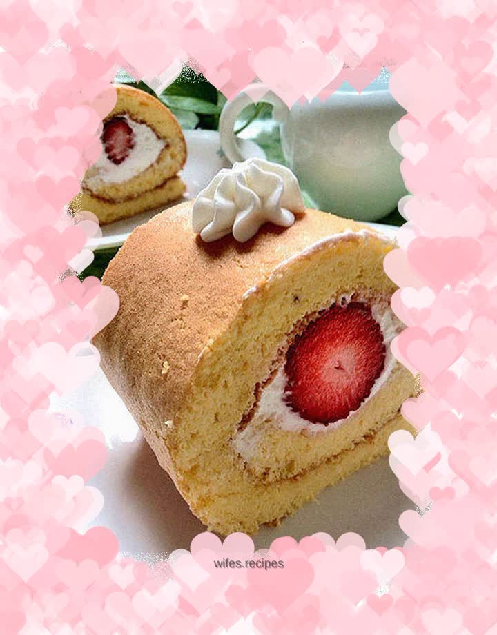 Strawberry cake roll