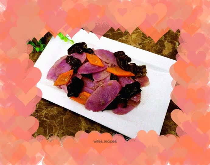 Fried fungus with yam