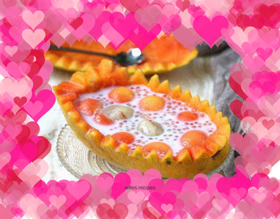 Papaya and Coconut Milk Sago