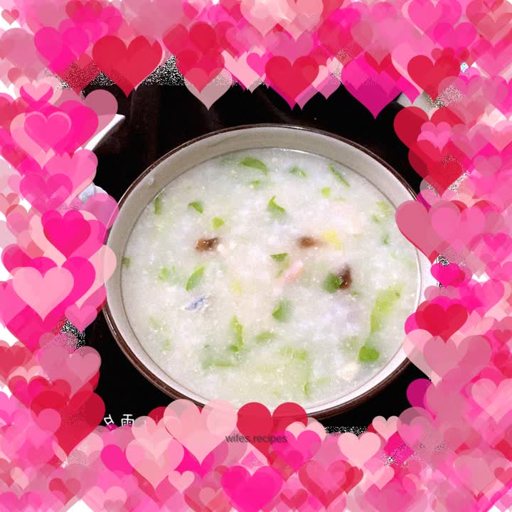 Preserved egg and sausage porridge