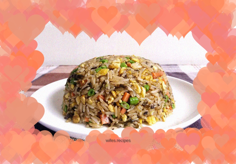 Olive vegetable and egg fried rice