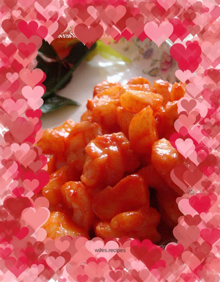 Fried water chestnuts and shrimps