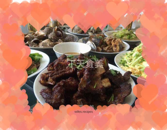 Braised pork ribs