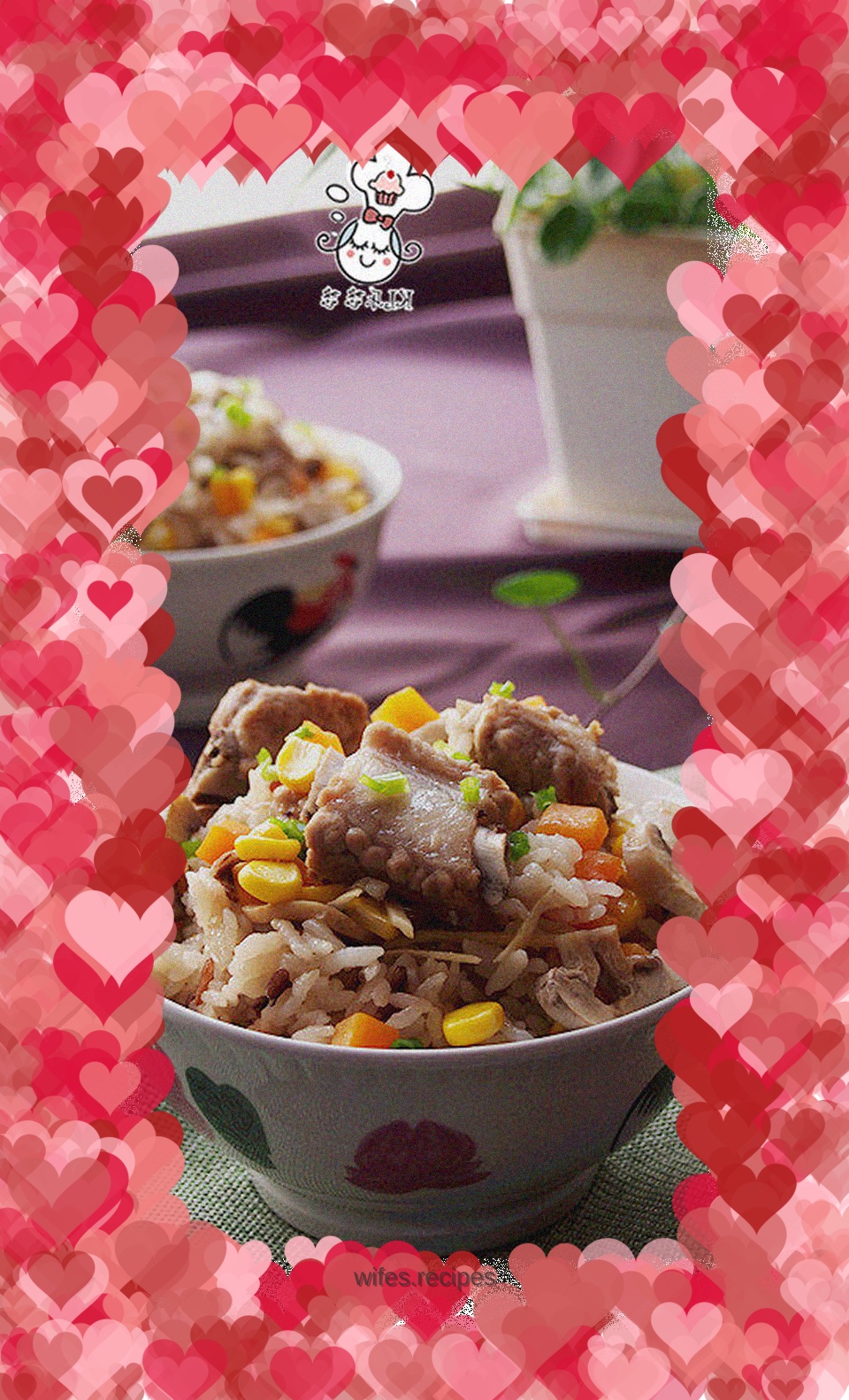 Braised pork ribs with rice