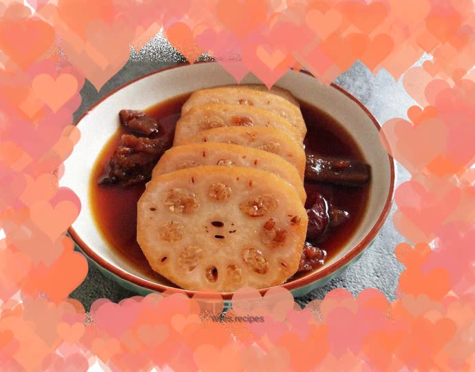 Brown sugar glutinous rice and lotus root