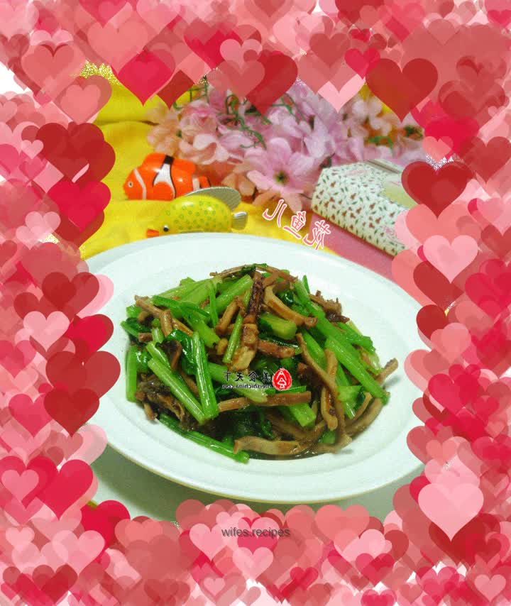 Stir-fried squid with celery