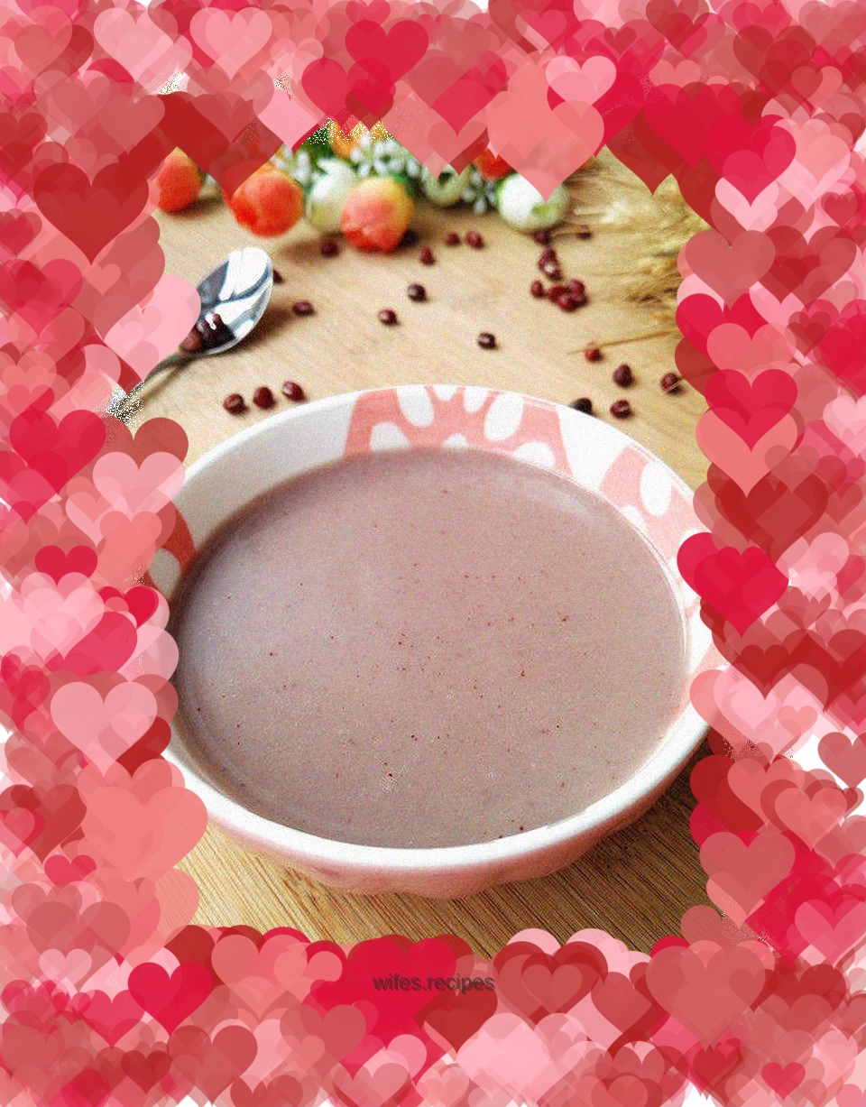 Red bean, red date and peanut rice paste