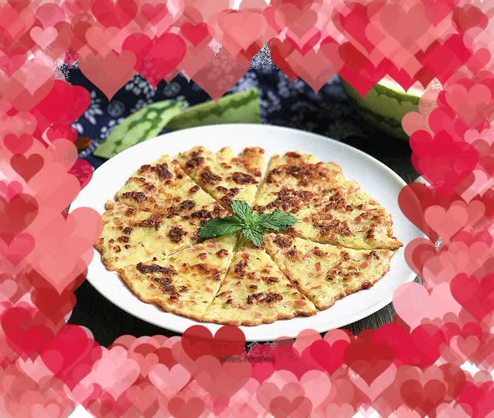 Watermelon Crust Ham and Egg Pancake