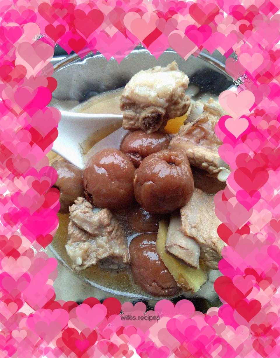 Lychee braised pork ribs