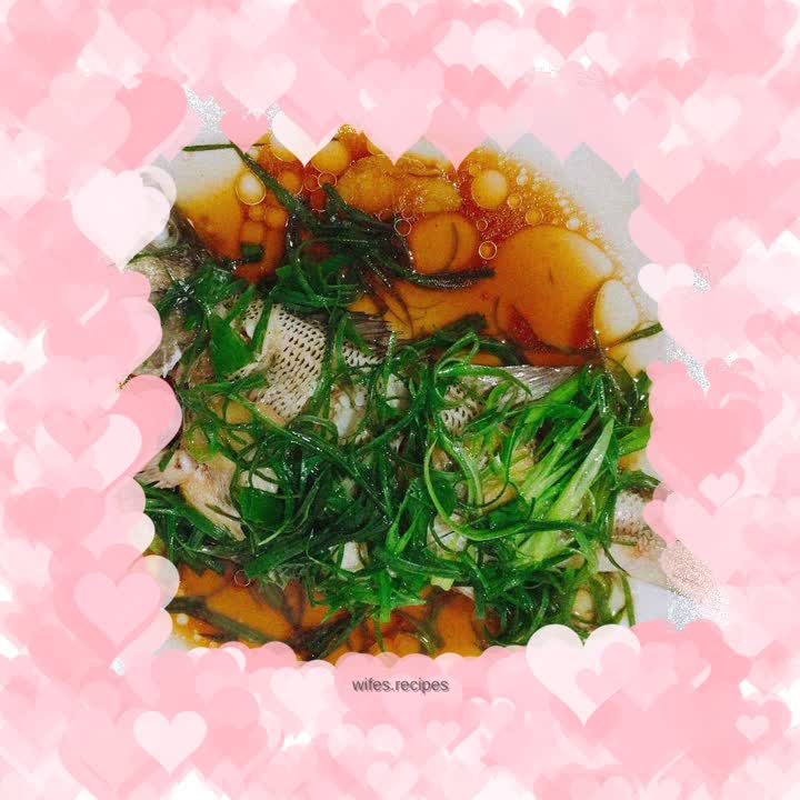 Seabass with scallion oil