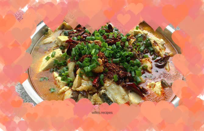 Spicy and delicious boiled fish fillets