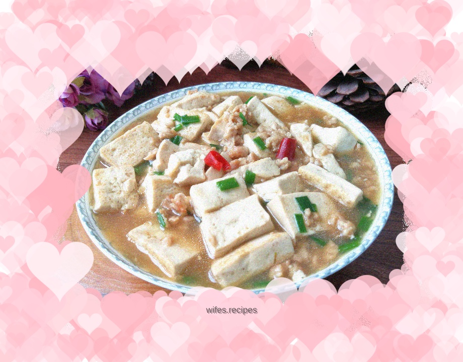 Homemade minced meat and tofu