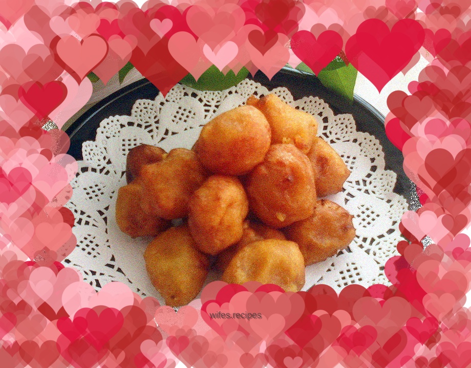 Fried persimmon meatballs