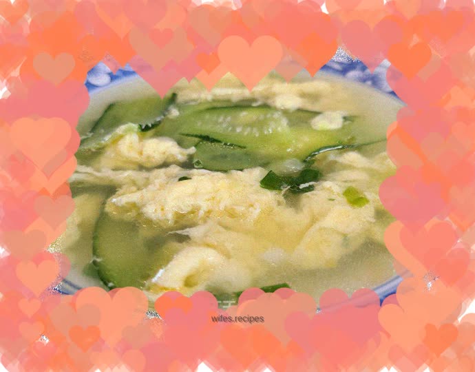 Cucumber and egg soup