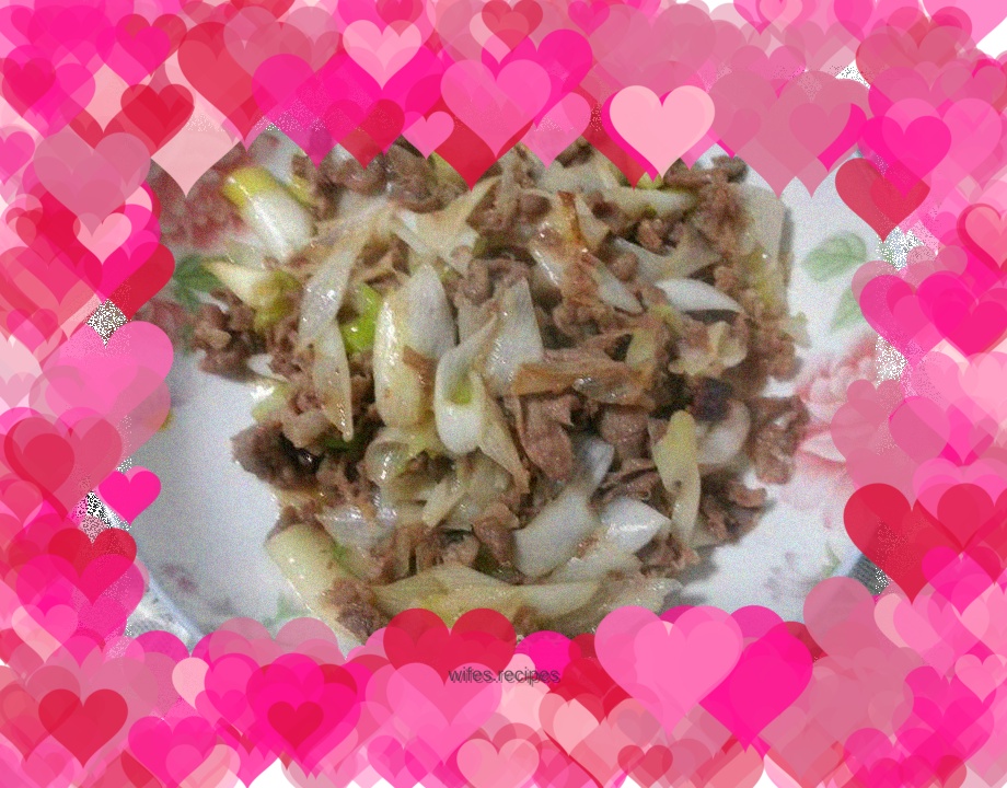 Mutton with green onions