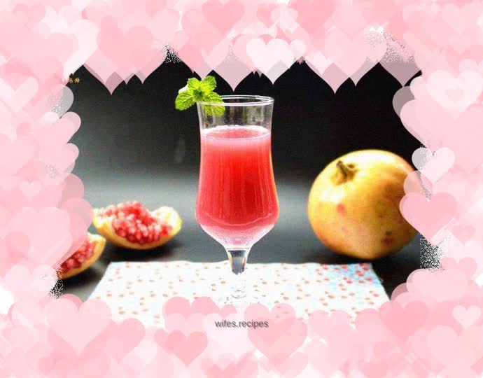 Pink pomegranate juice