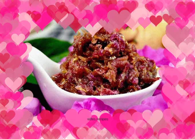 Rock sugar honey rose jam