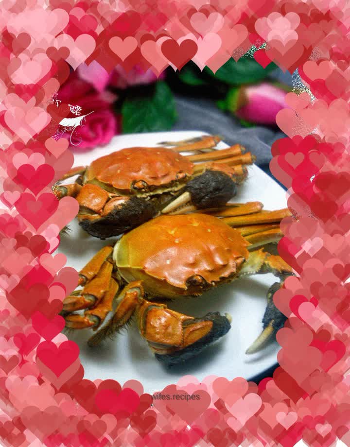 Steamed hairy crab with perilla