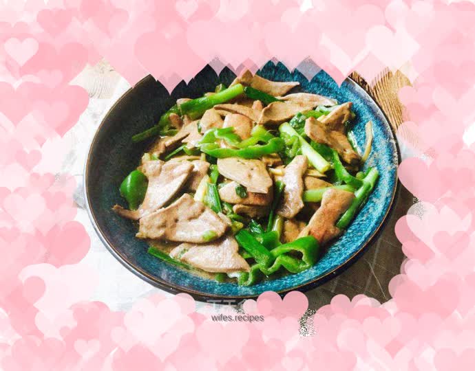 Stir-fried pork liver with garlic sprouts