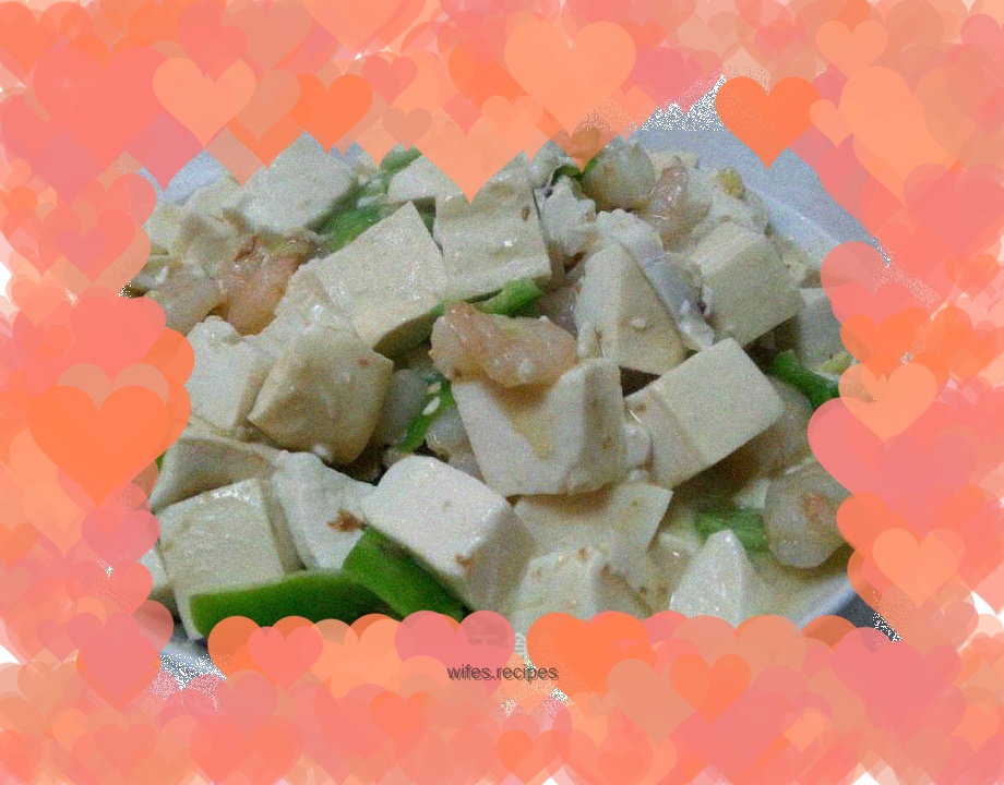 Braised Tofu with Shrimp and Egg Yolk