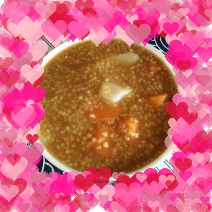 Brown sugar, carrot and millet porridge