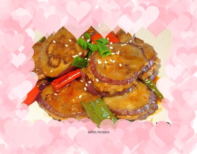 Thai sweet and spicy eggplant sandwich