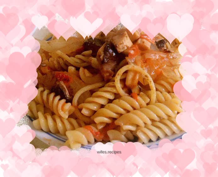 Mushroom and ham pasta