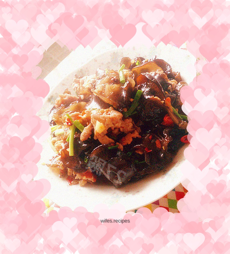 27’s cooking diary – Fried pork slices with fish flavor and fungus