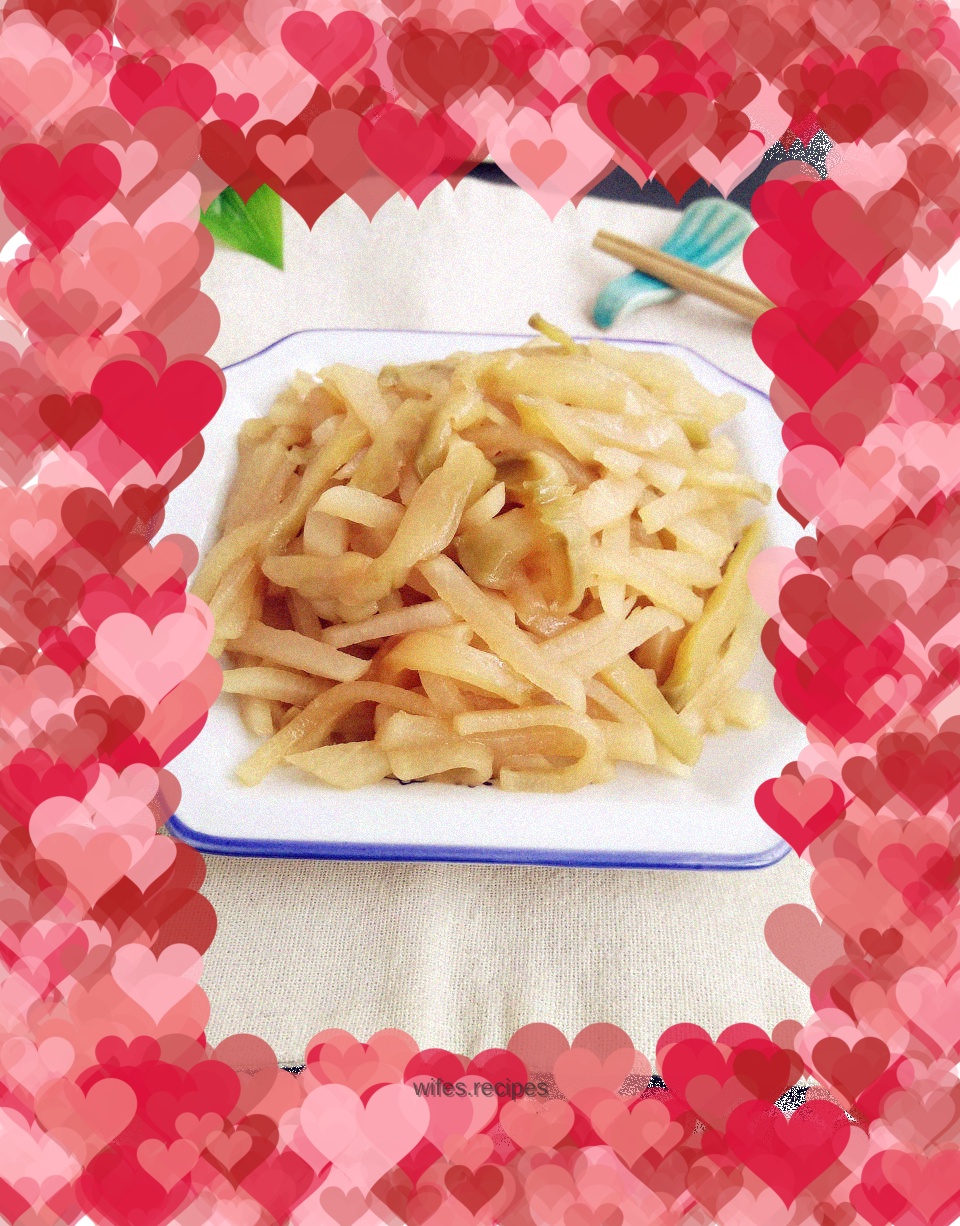 Stir-fried white radish and pickled mustard