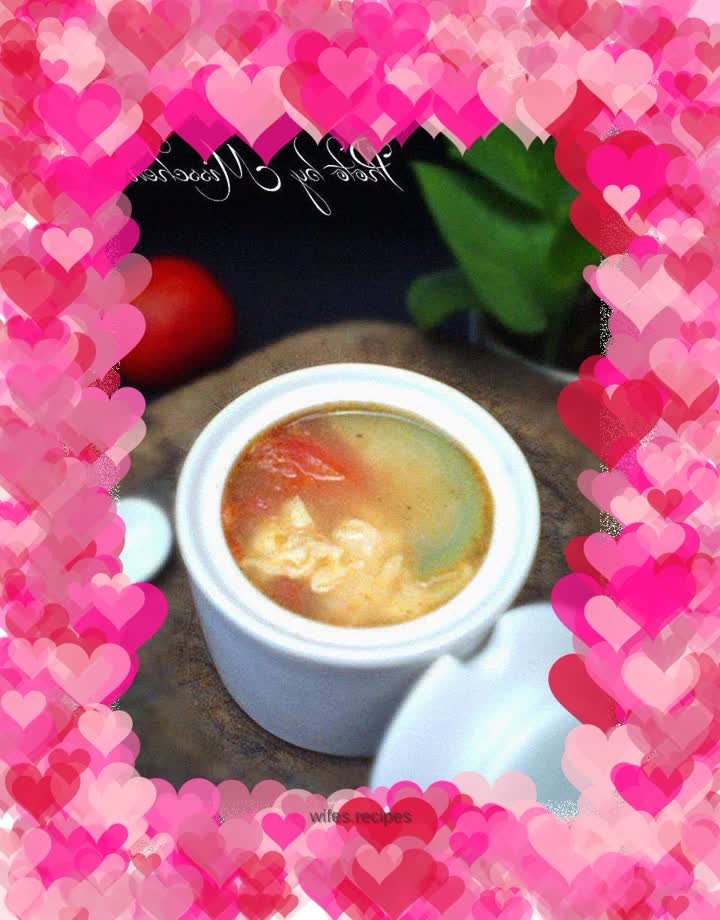A good soup in summer - Tomato, Luffa and Egg Soup