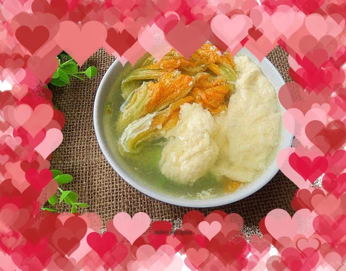 Pumpkin Blossom Egg Soup