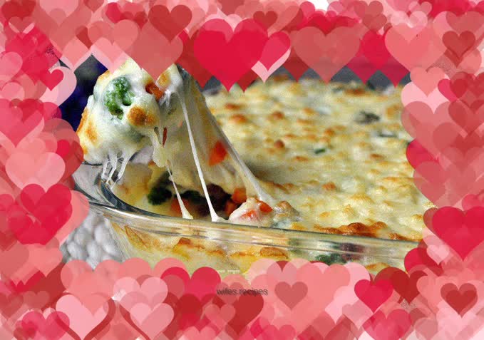 Baked Cheese Sausage, Vegetables and Mashed Potatoes