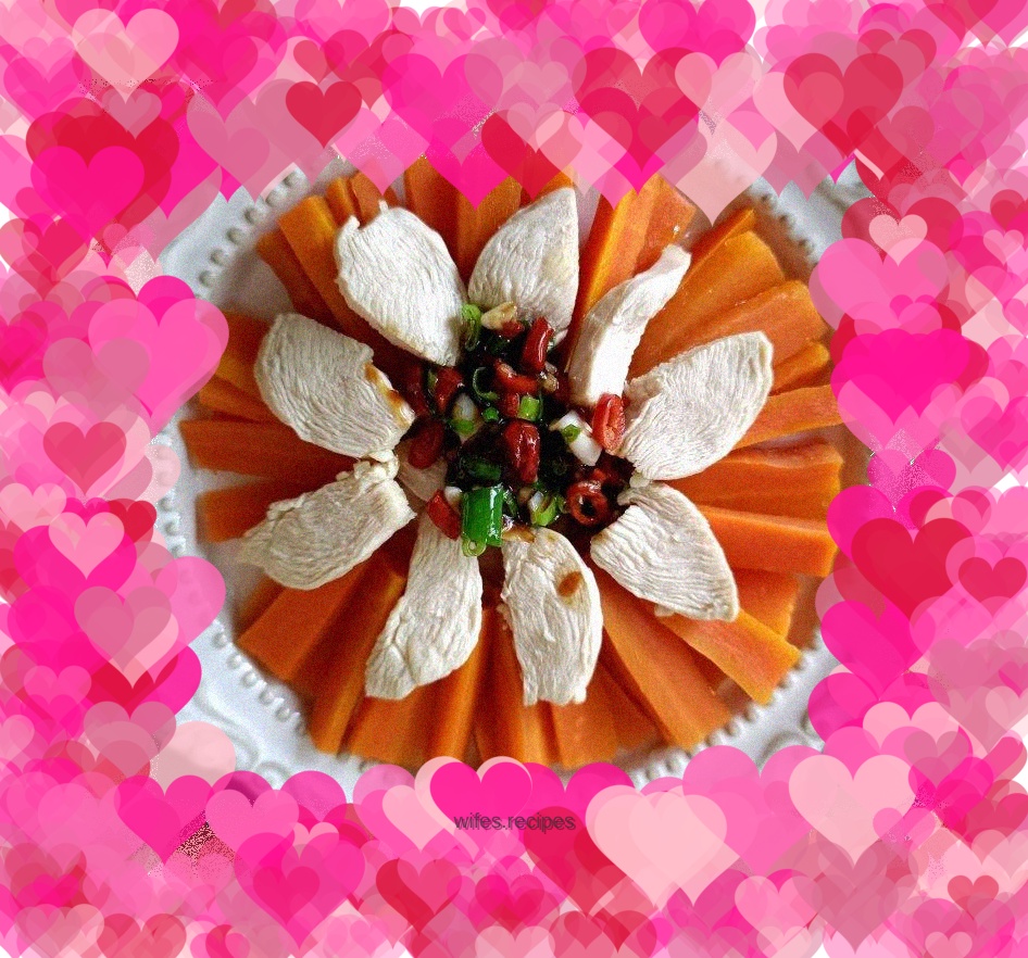 Chicken breast mixed with carrots